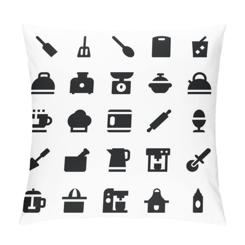 Personality  Kitchen Utensils Vector Icons 5 Pillow Covers