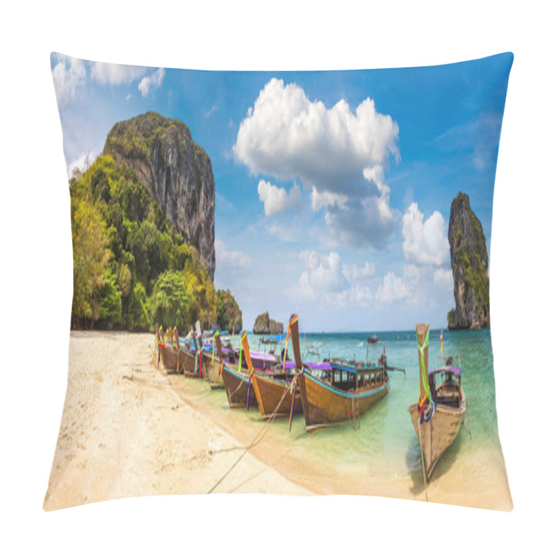 Personality  Panorama Of Poda Island, Thailand In A Summer Day Pillow Covers