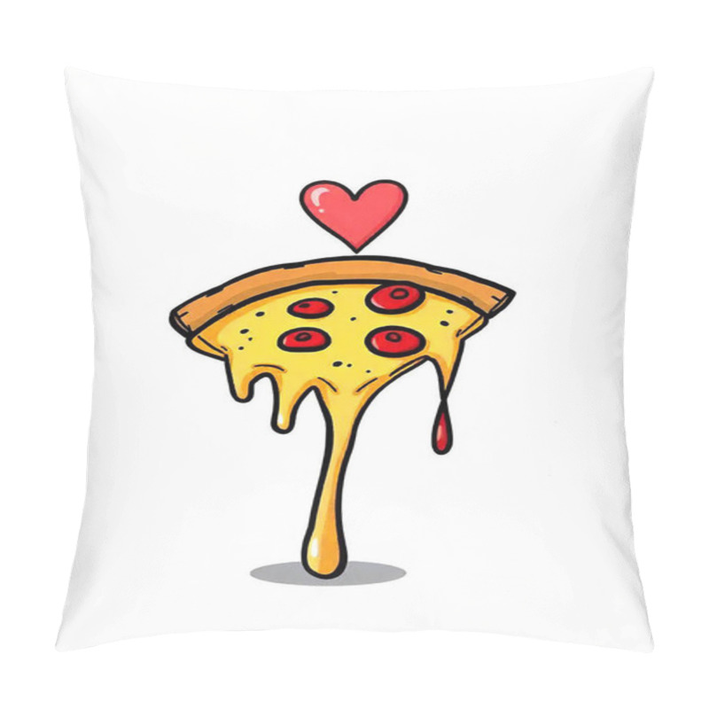 Personality  Pizza Image Cartoon Style Pillow Covers