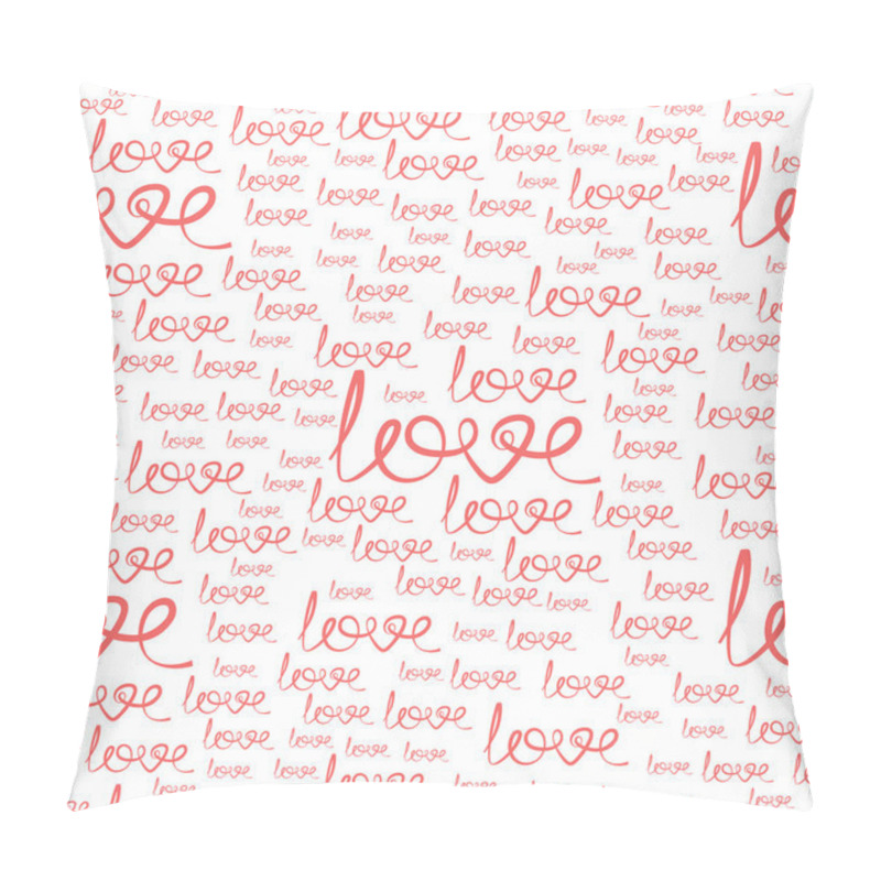 Personality  Seamless Pattern Of Love Words. Pillow Covers