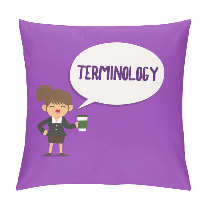 Personality  Conceptual Hand Writing Showing Terminology. Business Photo Text Terms Used With Particular Technical Application In Studies Pillow Covers