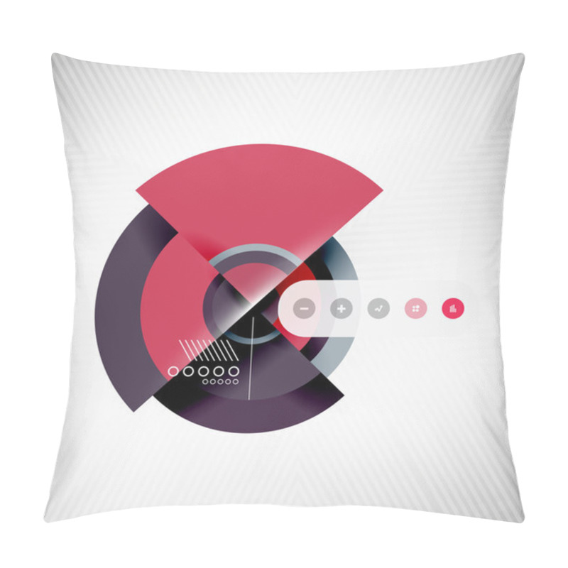 Personality  Circle Geometric Shapes Flat Interface Design Pillow Covers