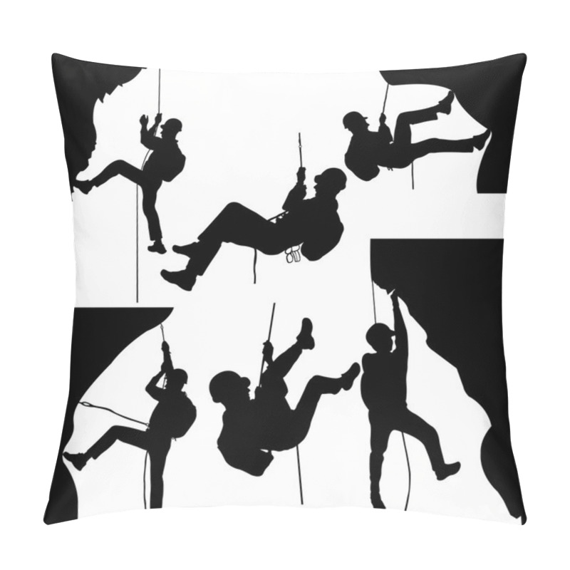 Personality  Rock Climbers Silhouette Pillow Covers