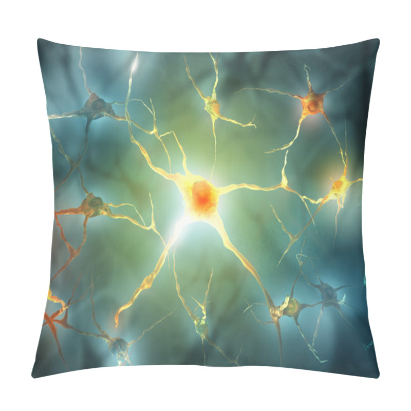 Personality  Illustration Of A Nerve Cell Pillow Covers