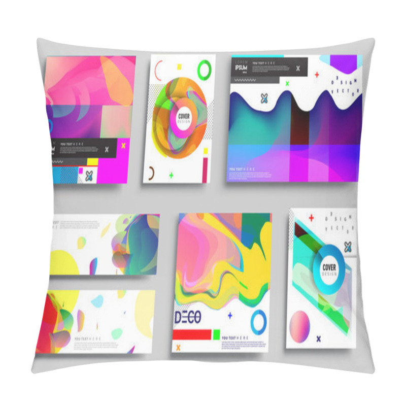 Personality  Modern Abstract Covers Sets. Cool Gradient Shapes Composition, Vector Covers Design. Pillow Covers