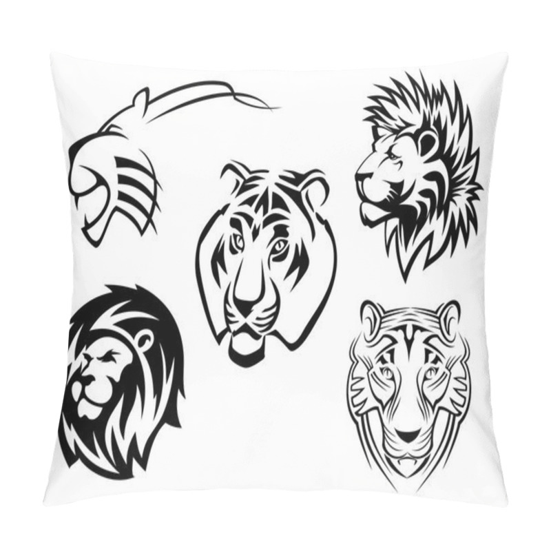 Personality  Wild Lions, Tigers And Panthers Pillow Covers