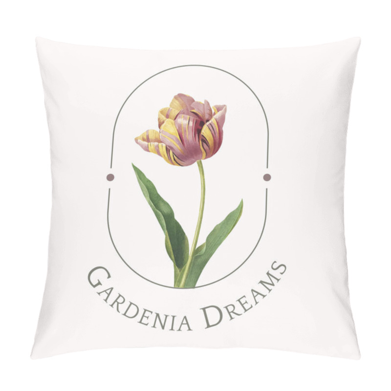 Personality  Gardenia Dreams Logo Design Vector Pillow Covers