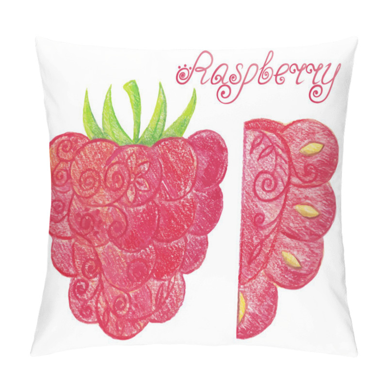 Personality  Sketchy Raspberry Pillow Covers