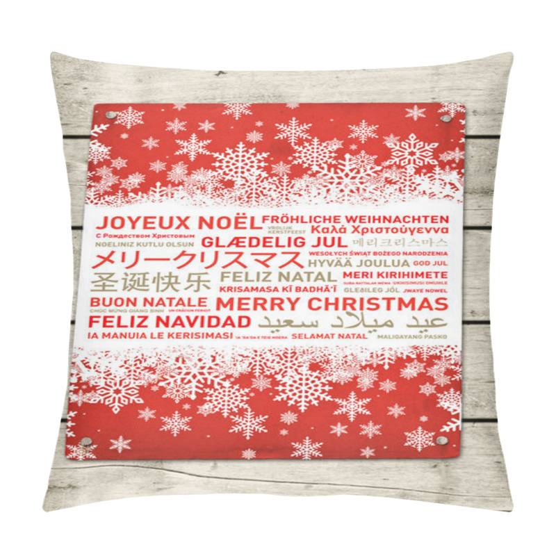 Personality  Merry Christmas Poster From The World Pillow Covers