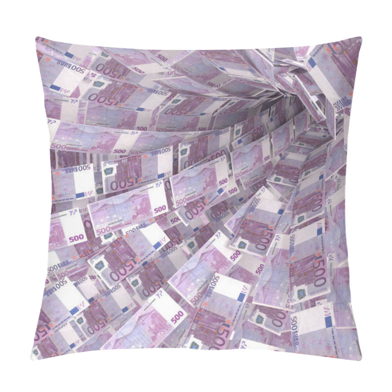 Personality  Money Vortex Of 500 Euro Notes Pillow Covers