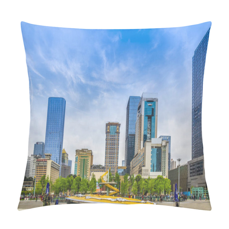 Personality  Chengdu City Plaza In China Pillow Covers