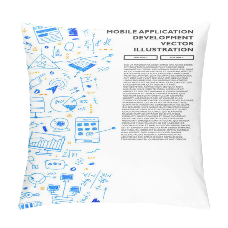 Personality   Technologies Icons And Elements Pillow Covers