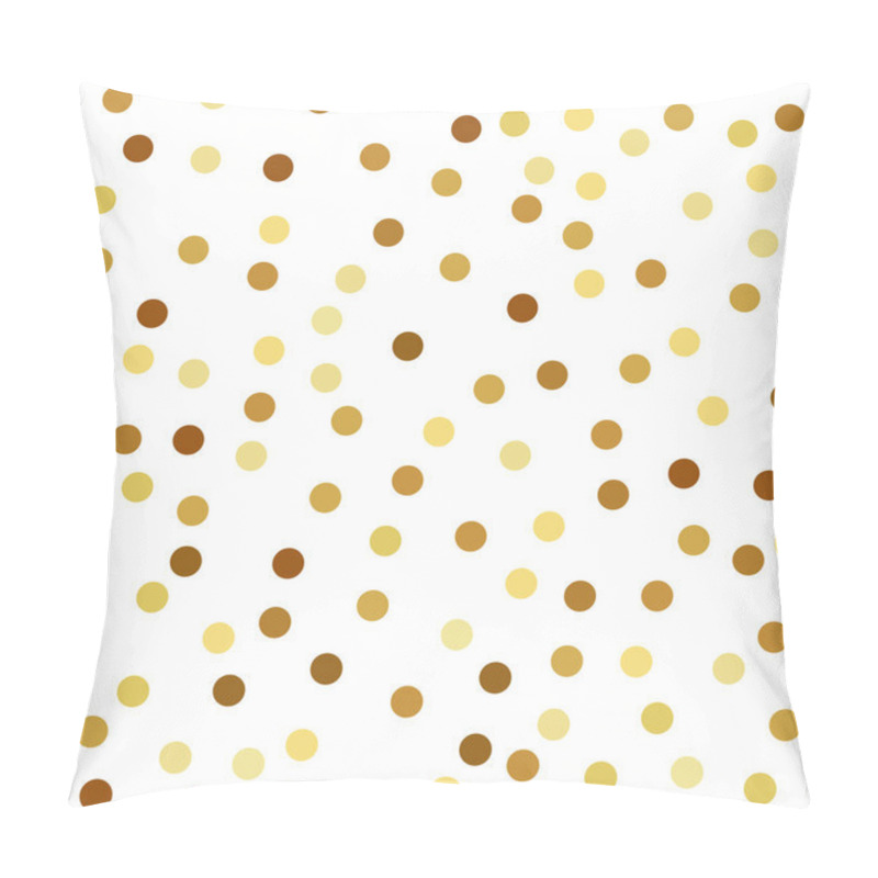 Personality  Golden Confetti Background. Polka Dot. Pillow Covers