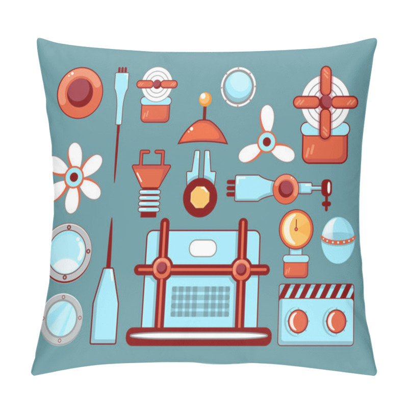 Personality  Set Robotic Arms Icons  Pillow Covers