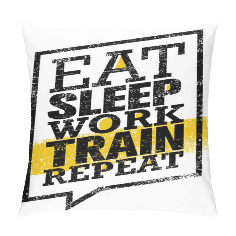 Personality  Eat Sleep Work Train Repeat Pillow Covers