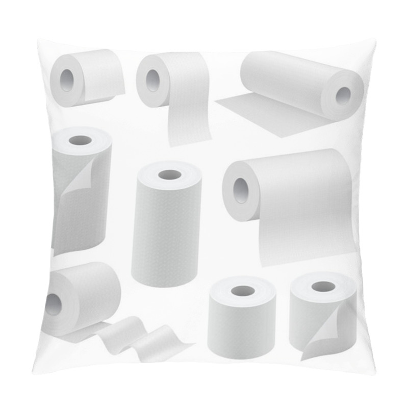 Personality  Realistic Paper Roll Mock Up Set Pillow Covers