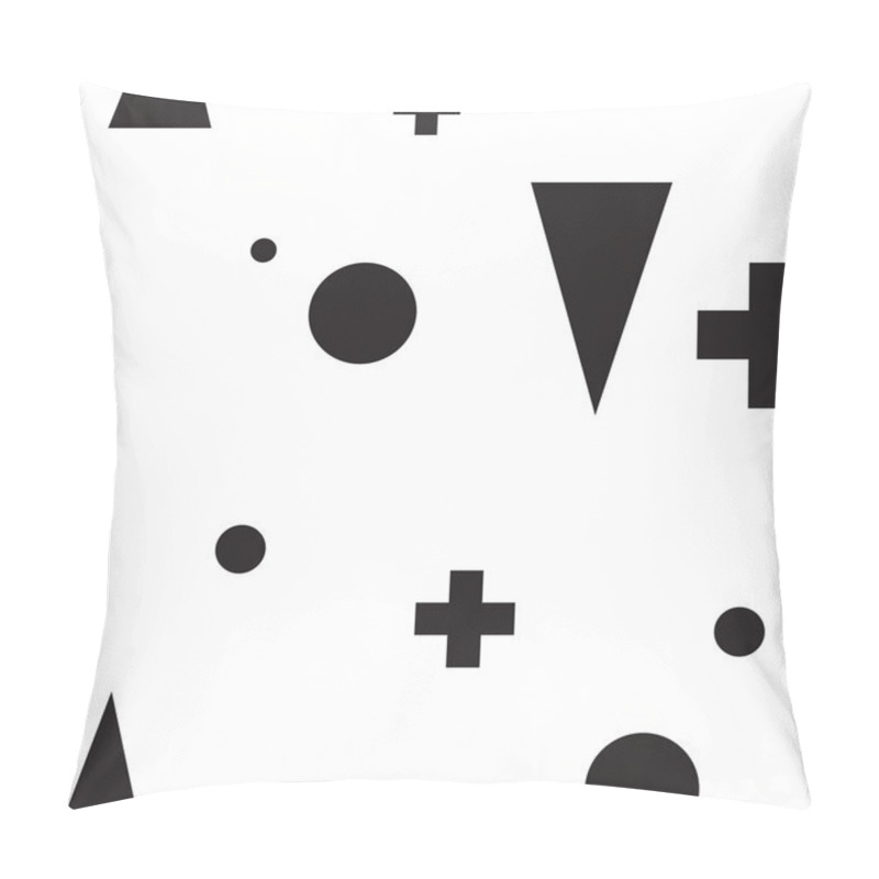 Personality  Abstract Geometric Minimalist Seamless Black And White Pattern Pillow Covers