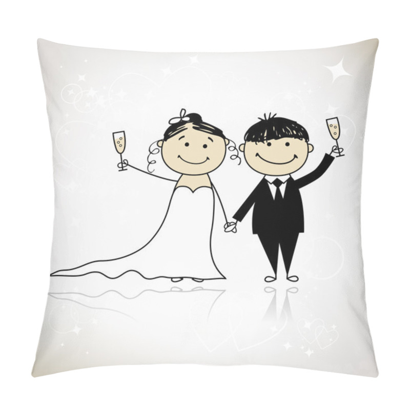 Personality  Wedding Ceremony - Bride And Groom Together For Your Design Pillow Covers