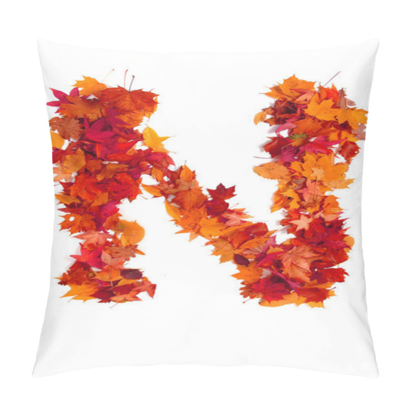 Personality  Alphabet Sign From Autumn Leaf  Pillow Covers