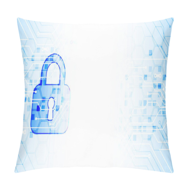 Personality  Protection Concept. Protect Mechanism, System Privacy. Vector Illustration Pillow Covers