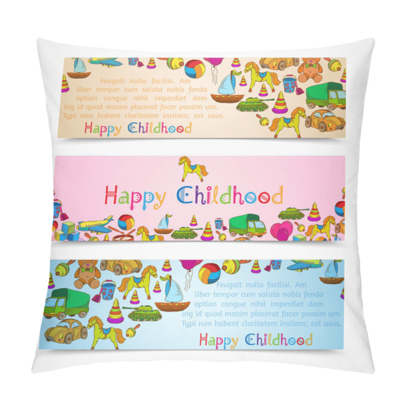 Personality  Toys Banners Horizontal Set Pillow Covers