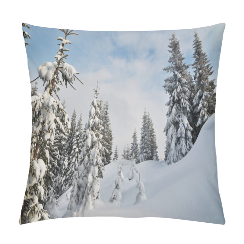 Personality  Winter In The Mountain Forest Pillow Covers