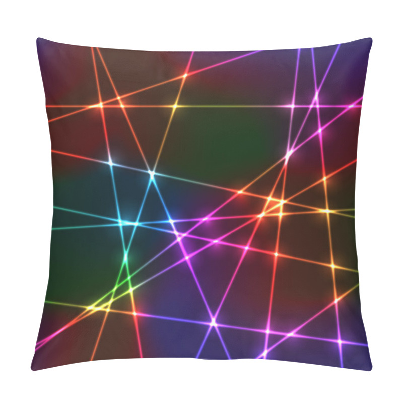 Personality  Laser Random Neon Grid Pillow Covers