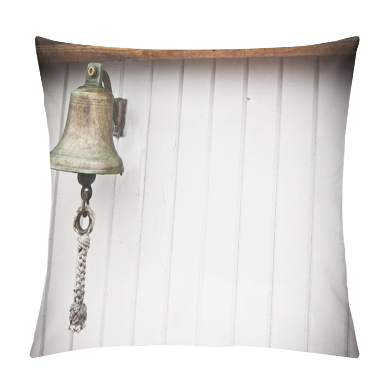 Personality  Ship's Bell On An Old Sailboat Pillow Covers