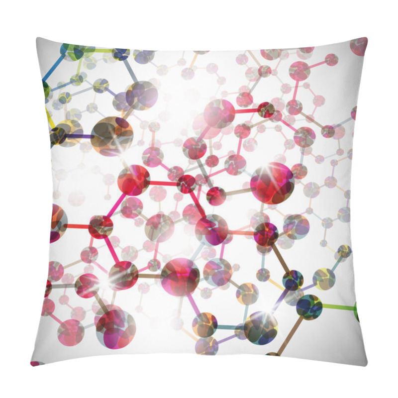 Personality  Molecular Structure, Abstract Background Pillow Covers