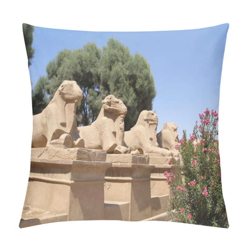 Personality  Avenue Of The Ram-headed Sphinxes In The Karnak Temple, Luxor. Art And Architecture Of Ancient Egypt Pillow Covers