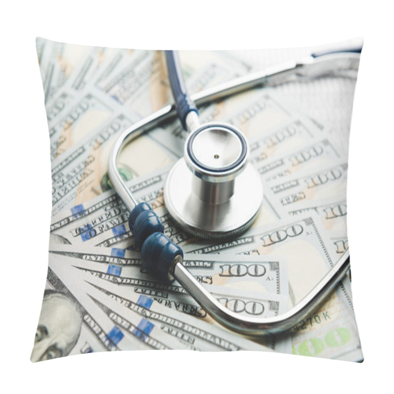 Personality  Dollar Banknotes With Stethoscope Pillow Covers