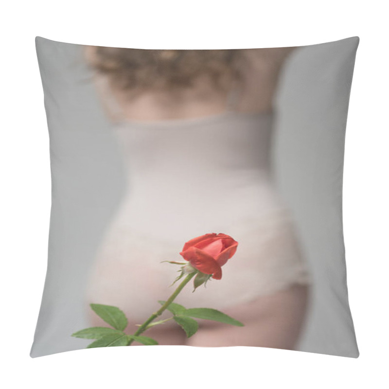 Personality  Virgin. Red Rose And The Silhouette Of The Girl. Virgin Hymen Concept. Teen Gynecologist. Intimate Hygiene. Underwear For Girls. Date And First Night. Pillow Covers