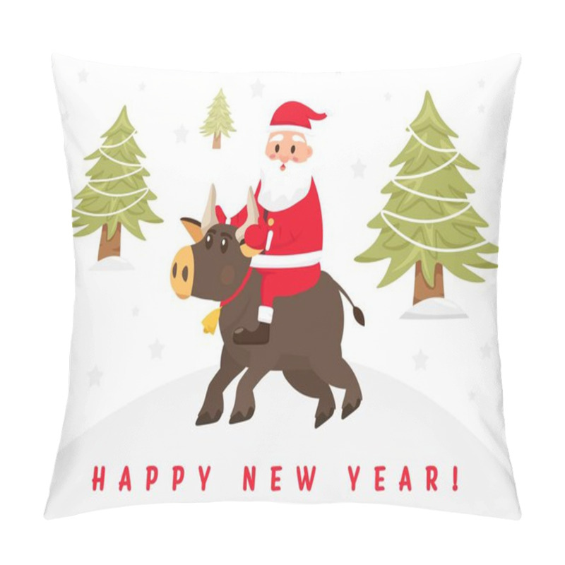 Personality  New Year Postcard. Pillow Covers