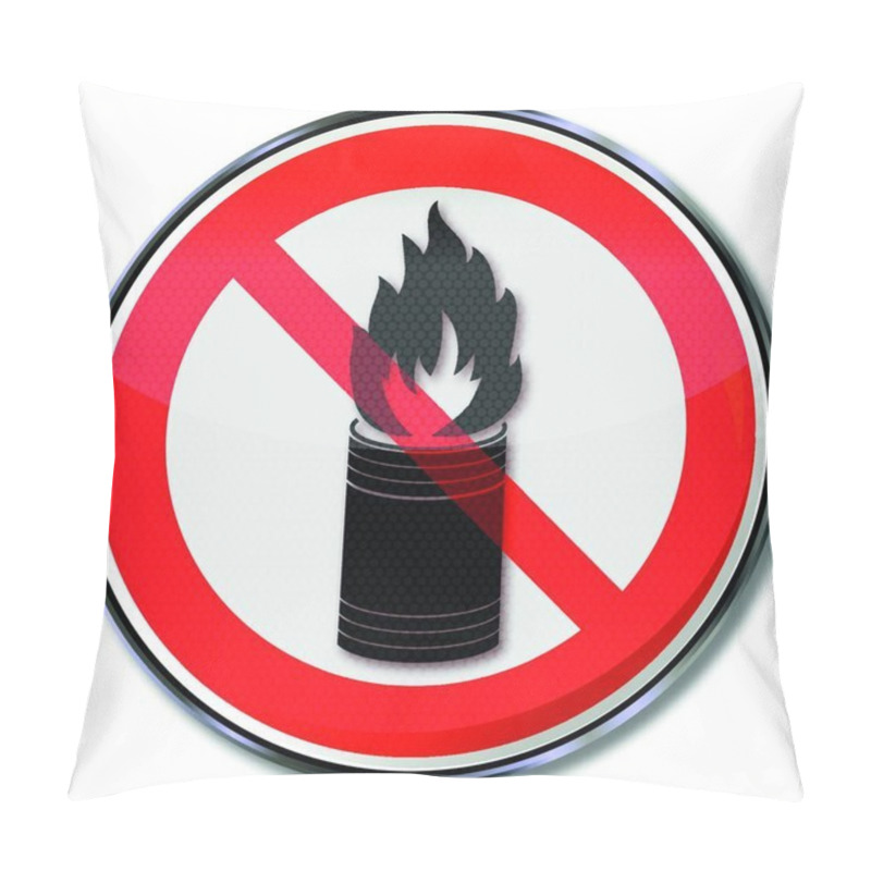 Personality  Throw A Sign With No Burning Objects In The Garbage Can Pillow Covers