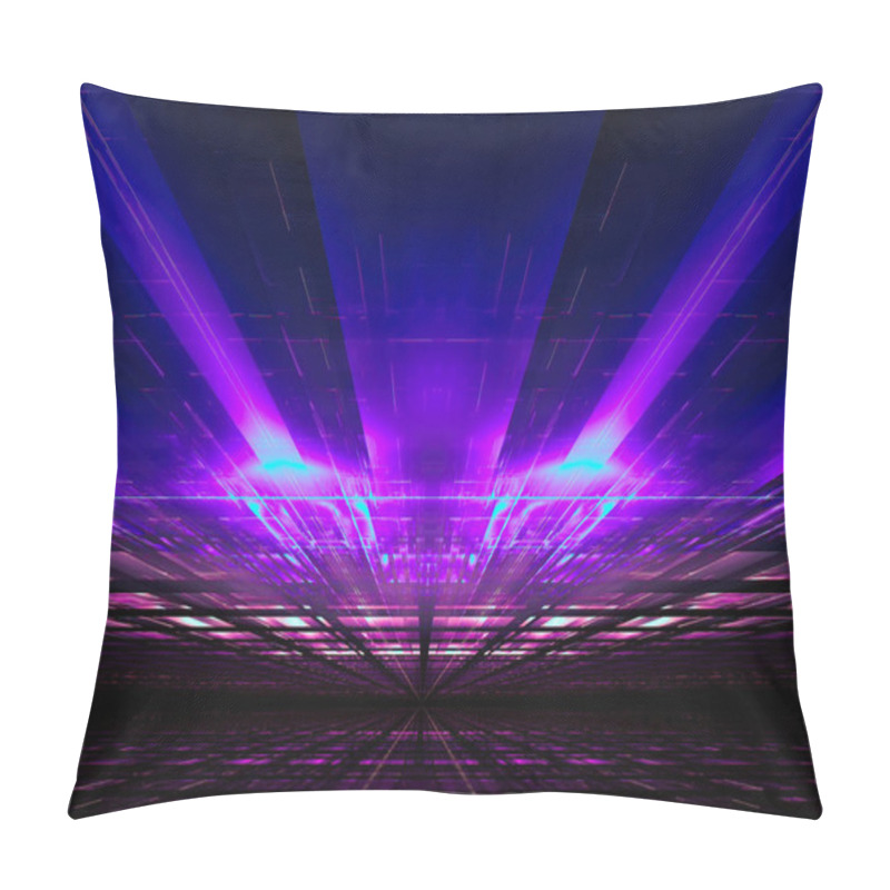 Personality  Tech Style Abstract Background - Digitally Generated 3d Illustration Pillow Covers