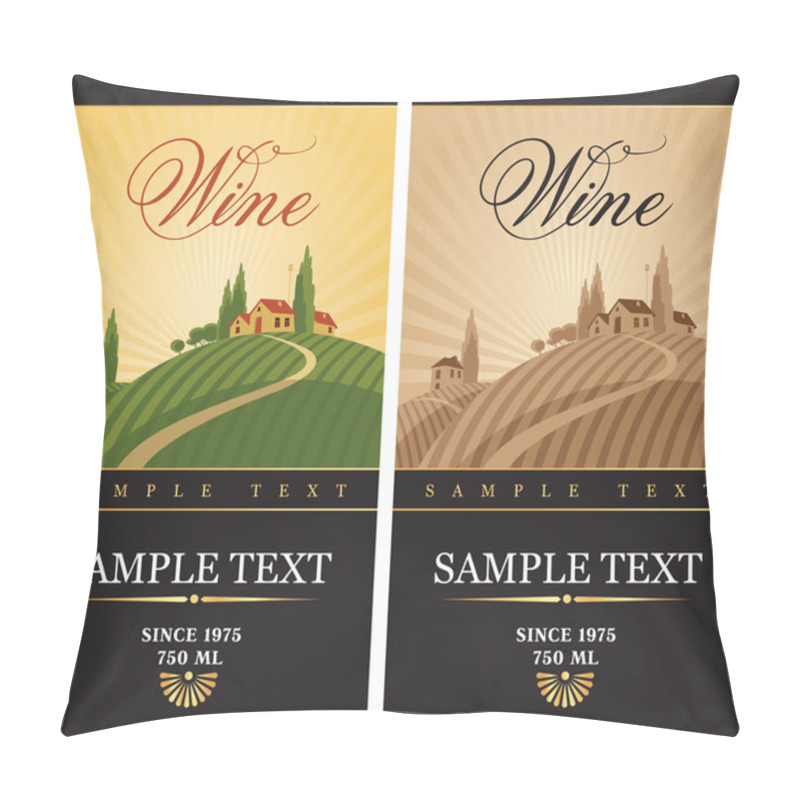 Personality  Wine Labels Pillow Covers