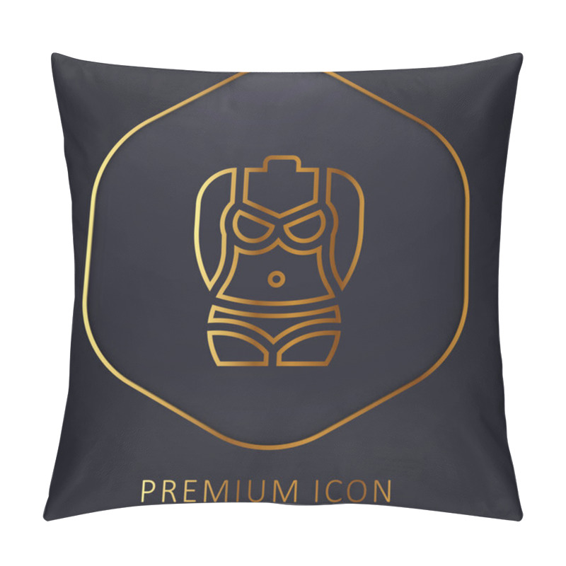 Personality  Body Golden Line Premium Logo Or Icon Pillow Covers