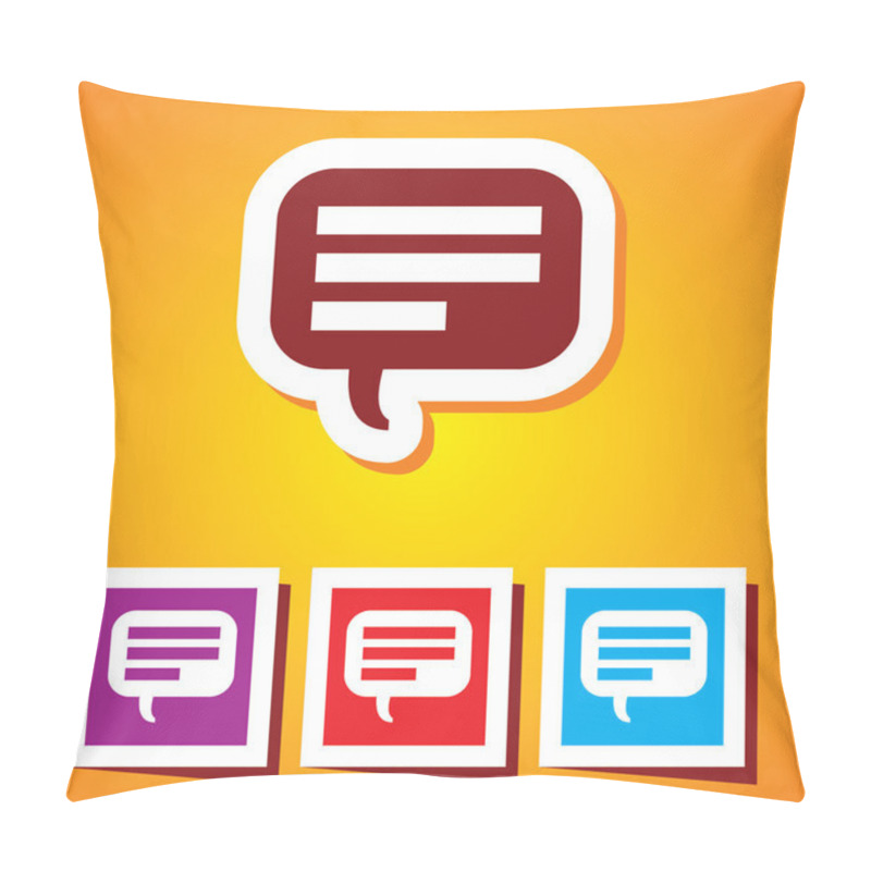 Personality  Editable Vector Icon Of Speech Bubble Pillow Covers