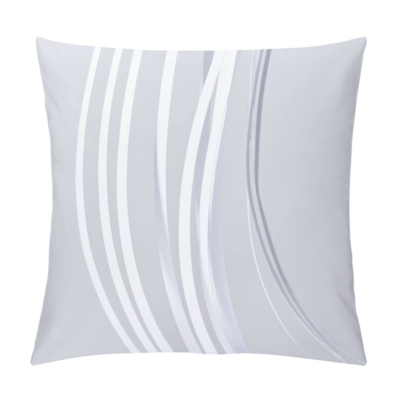 Personality  Close Up View Of Paper Stripes On White Background Pillow Covers