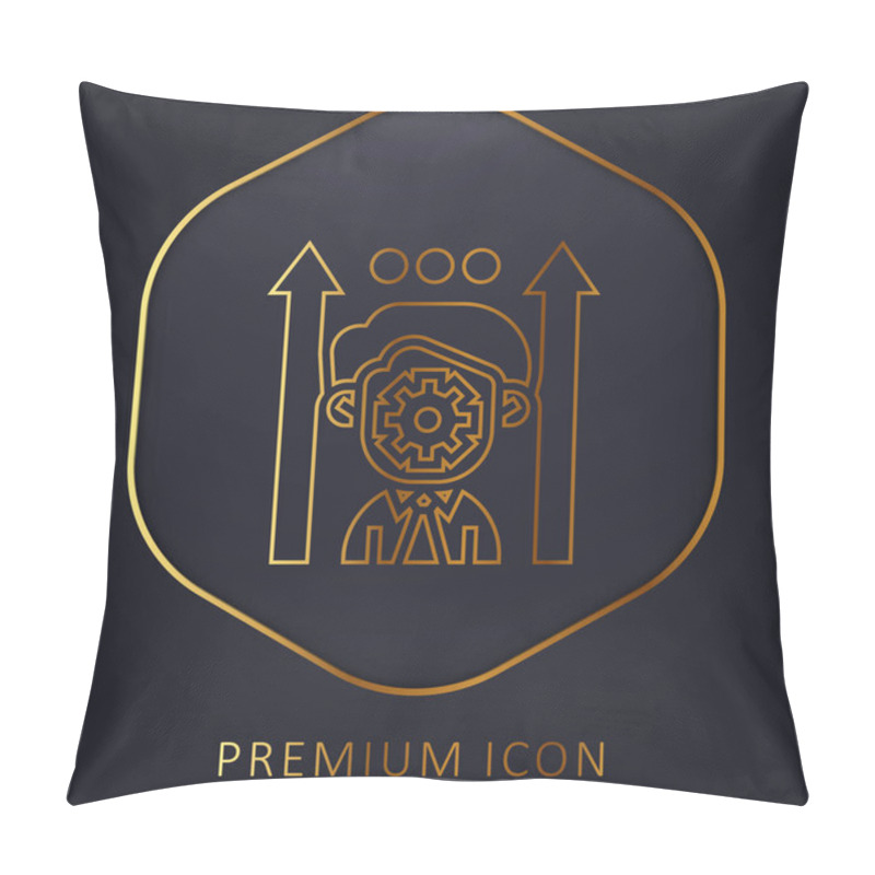 Personality  Boosting Potential Golden Line Premium Logo Or Icon Pillow Covers