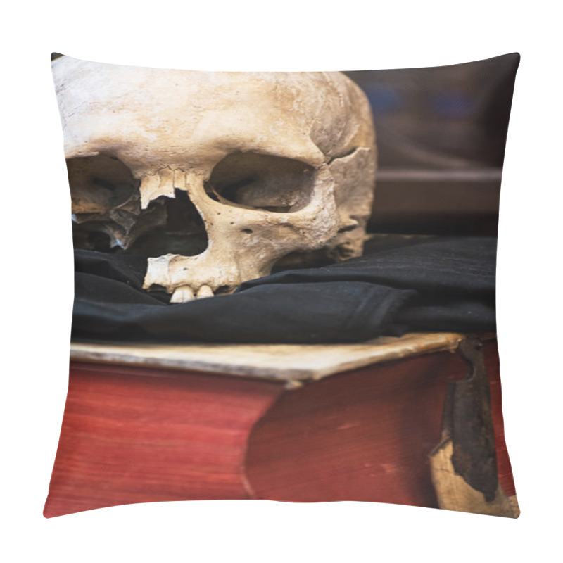 Personality  Human Skull And Old Book Pillow Covers