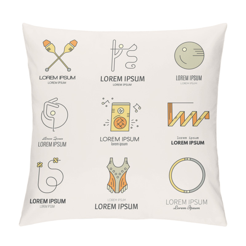 Personality  Modern  Gymnastics Logos Pillow Covers