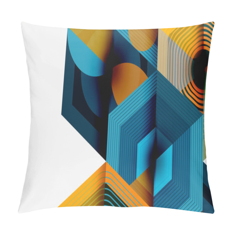 Personality  Hexagons, Diamonds Pattern. Geometric Repeating Hexagon Background Pillow Covers