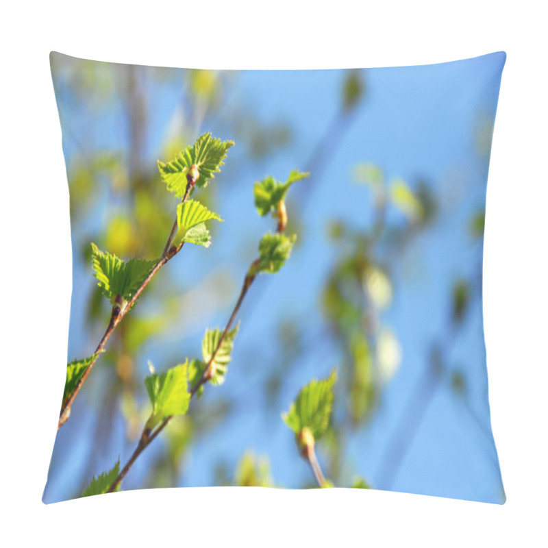 Personality  Spring Green Leaves Pillow Covers