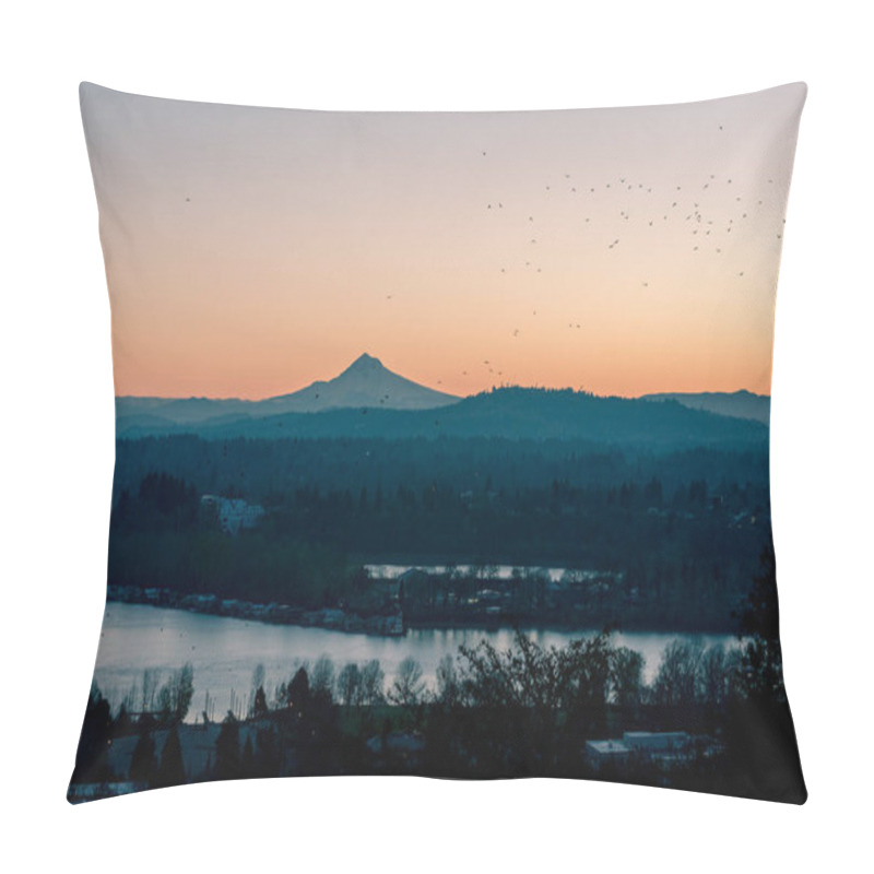 Personality  Mount Hood Sunrise, Portland Pillow Covers