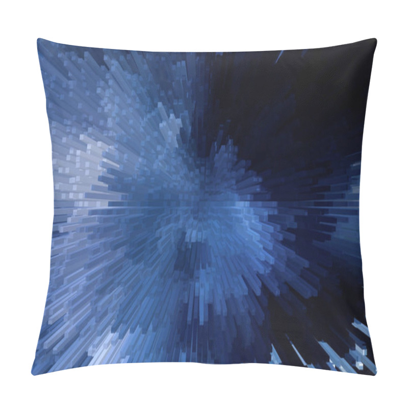 Personality  Chaotic Background With Crazy Directions Of Light Streaks In Blue And Red For Concepts About Movement Pillow Covers