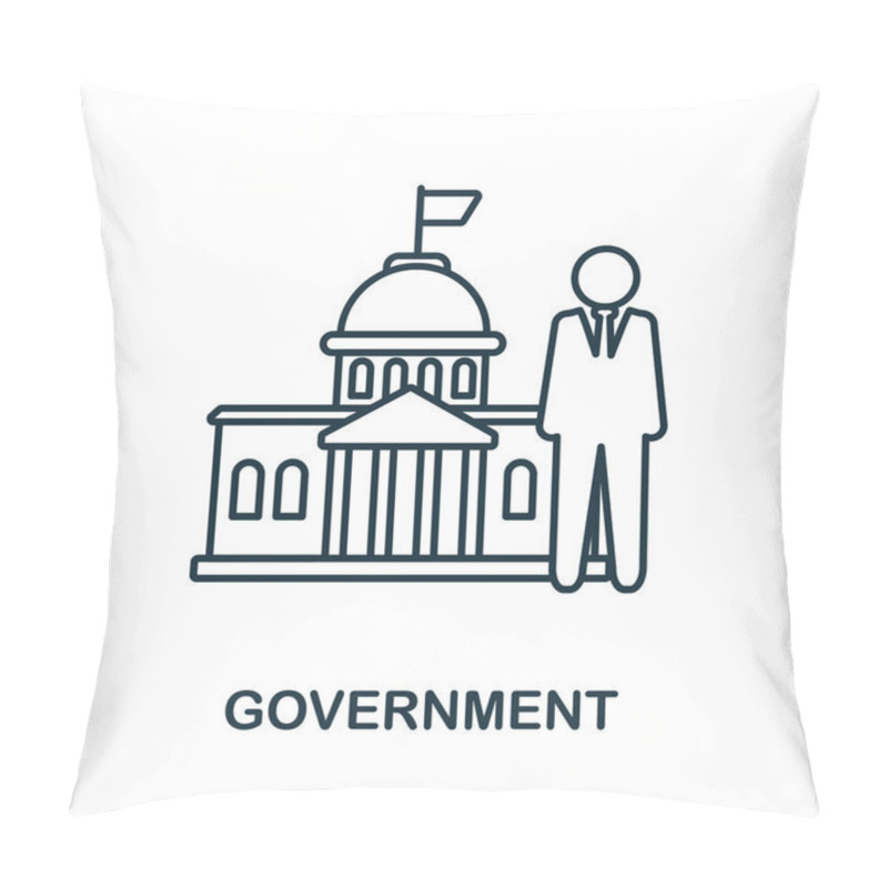 Personality  Government Icon. Line Element From Human Rights Collection. Linear Government Icon Sign For Web Design, Infographics And More. Pillow Covers