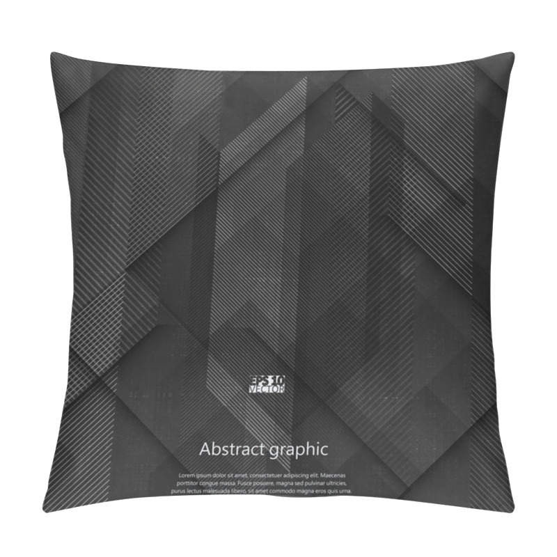 Personality  Graphic Illustration With Geometric Pattern. Eps10 Vector Illustration. Pillow Covers