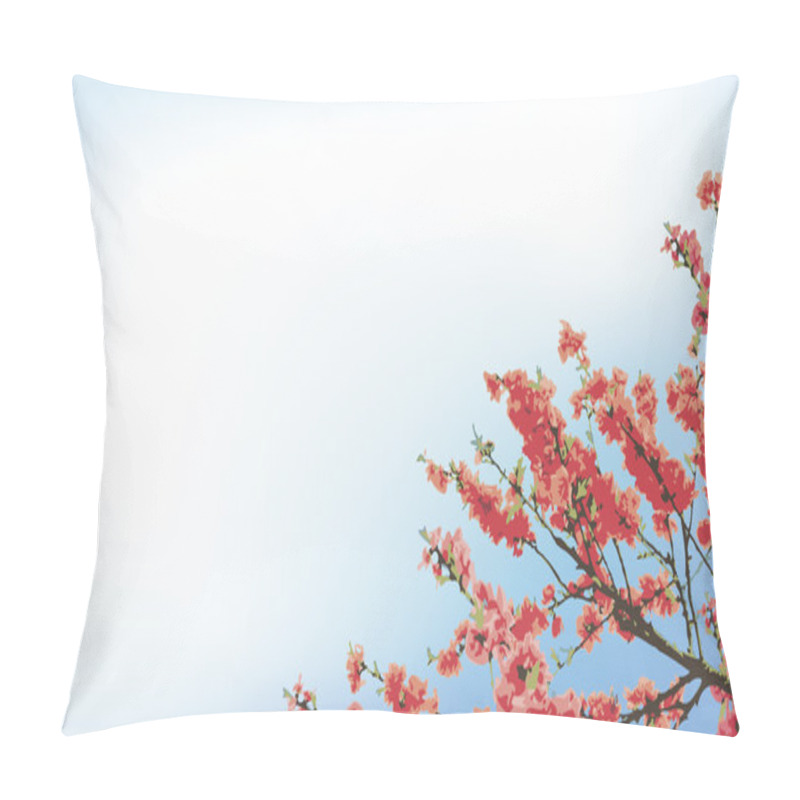 Personality  Vector Background With Flowering Cherry Tree Branches Pillow Covers