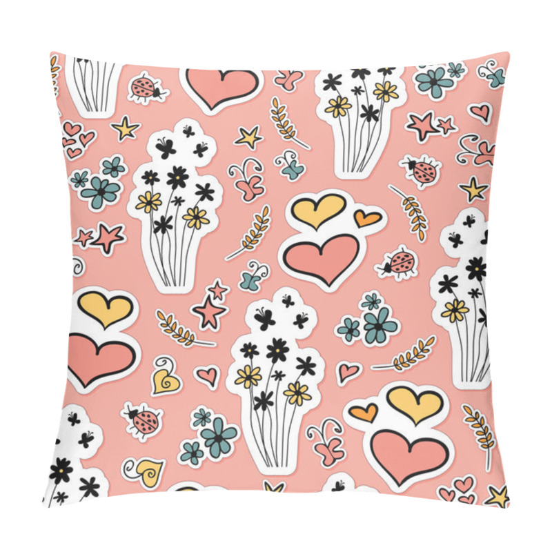 Personality  Cute Pink Seamless Pattern Design Pillow Covers